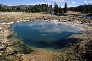 Biscuit Basin Yellowstone Drucke: Black Opal Spring