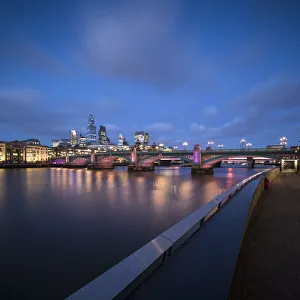 London Bridges Drucke: Blackfriars Bridge over the River Thames, London, England, United Kingdom, Europe