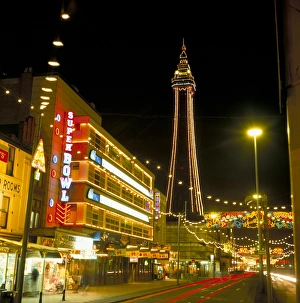 England Seaside Resorts Drucke: Blackpool illuminations, Blackpool, Lancashire, England, United Kingdom, Europe
