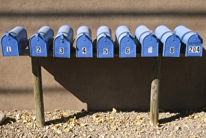 New Mexico Travel Destinations Drucke: Blue mailboxes