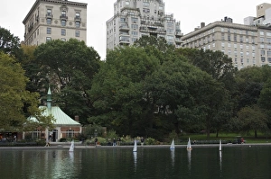 Central Park Manhattan Drucke: The boating pond
