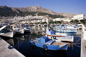 Kalymnos Greece Drucke: Boats at Pothia