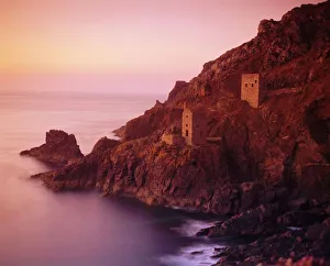 Bergwerk von Botallack an der Küste in Cornwall im Vereinigten Königreich Großbritannien