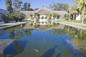 North America Outdoor Scenes Drucke: Botanical Building and Reflecting Pool, San Diego, California, United States of America
