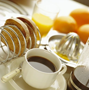 Fresh Orange Juice Drucke: Breakfast, coffee
