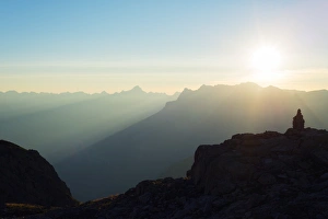Rhone Alpes Scenic Views Drucke: Brevant landscape at sunset, Chamonix, Rhone Alpes, Haute Savoie, France, Europe