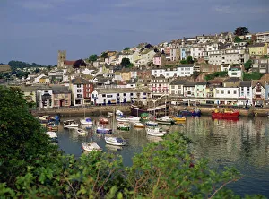 Devon Drucke: Hafen Brixham, Devon, England Vereinigtes Königreich Europa