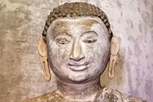 Buddha Statue Sri Lanka Drucke: Buddha figure inside Dambulla cave Buddhist temple complex