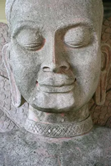 France Cultural Heritage Sites Drucke: Buddha statue, Forges-les-Eaux, Seine Maritime, France, Europe