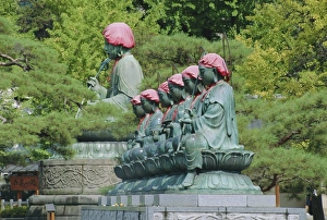 Japanese Temples And Shrines Drucke: Buddha statues