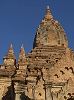 Colorful Asian Architecture Drucke: Buddhist temples of Bagan (Pagan), Myanmar (Burma), Asia