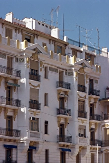 Africa Urban Landscape Drucke: Building block, Algiers, Algeria, North Africa, Africa