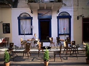 Peloponnese Greece Tourism Drucke: Cafe, Nafplion