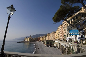Drucke von Camogli ist eine Stadt in der Region Ligurien Italiens am Mittelmeer an die Europäische Union grenzend Genua Drucke: Camogli, Ligurien
