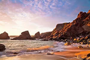 Cornwall Landscape Photography Drucke: Carnewas and Bedruthan Steps, Cornwall, England, United Kingdom, Europe