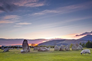 UK Heritage Sites Drucke: Castlerigg Stone Circle at sunset