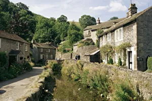 Derbyshire Drucke: Castleton ist ein Ort in der Peak District im County Derbyshire im Vereinigten Königreich Großbritannien und Irland