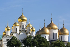 Russland Drucke: Kathedrale der Verkündigung im Kreml, UNESCO-Weltdokumentenerbe, Moskau, Russland, Europa