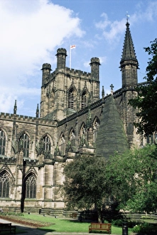 Chester Historic Buildings Drucke: Cathedral of Christ and the Blessed Virgin, largely built in 1093, Chester