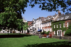 Drucke von Kathedrale nahe dem Marktplatz in Exeter im Vereinigten Königreich Exeter Drucke: Kathedrale-Nähe, Exeter im Vereinigten Königreich in Großbritannien in Südwestengland