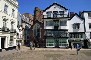 Exeter Drucke: Kathedralkirchenvorort Exeter Devon England Vereinigtes Königreich Europa