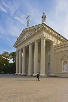 Lithuania Landmarks Drucke: Cathedral Square (Katedros aikste), Vilnius Cathedral, Vilnius, Lithuania