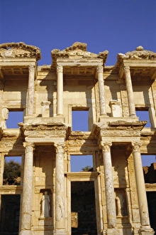 Greek Architecture Style Drucke: Celcus Library