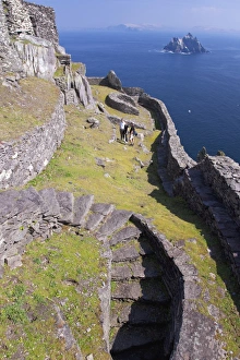 Zeltenkloster auf den Skellig-Michael Weltkulturerbe von der UNESCO im Grafschaft Kerry