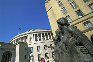 Manchester Central Library Drucke: Central Library, St. Peters Square, Manchester, England, United Kingdom, Europe