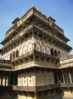 Datia Palace India Drucke: Central five storey structure of Nrising Dev Palace, Datia, Madhya Pradesh state