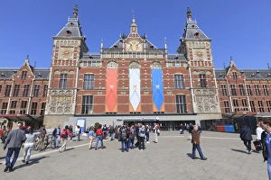 Historic Train Stations Europe Drucke: Central Train Station, Amsterdam, Netherlands, Europe