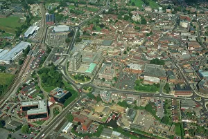 Buckinghamshire Drucke: Zentrum von Aylesbury, Buckinghamshire, England Vereinigtes Königreich Europa