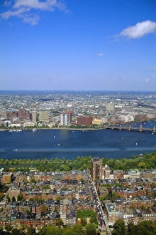 High Angle City Views Drucke: Charles River