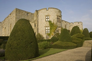 Drucke von Kirschburg Schloss mit Topanlage in Wrexham an der Grenze zwischen England und Wales im Vereinigten Königreich Europa Schloss Drucke: Kirschburg Schloss mit Topanen in Wrexham an der Grenze zwischen England und Wales