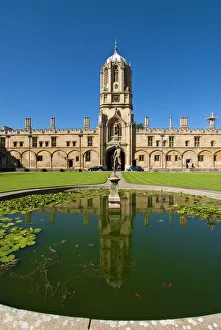 Universitäten Drucke: Die Christkirche in Oxford im englischen Oxfordschottland und Großbritannien in Europa