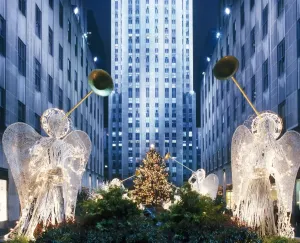 New York Drucke: Engel am Rockefeller Center
