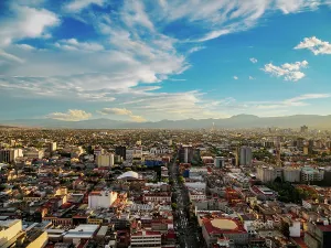 Mexico City Skyline Drucke: City Centre Skyline, elevated view, Mexico City, Mexico