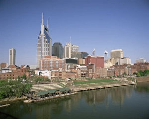 Cumberland Drucke: Stadtpanorama und der Cumberland River