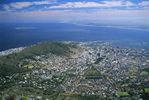 African Urban Landscape Photography Drucke: City viewed from Table Mountain