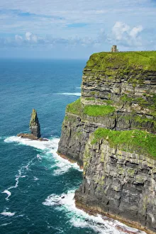 Cliffs Of Moher Drucke: Kliffen von Moher , Die Burren , Grafschaft Clare , Munster , Republik Irland , Europa