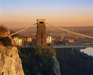 UK Suspension Bridges Drucke: Clifton suspension bridge, Avon, Bristol, England, United Kingdom, Europe