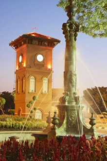 Malaysia Travel Photography Drucke: Clock Tower in Town Square, Melaka, Malaysia, Southeast Asia, Asia