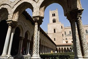 Palermo Italy Landmarks Drucke: Cloisters, Benedictine Monastery