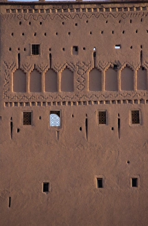Moroccan Travel Photography Drucke: Close-up of decorated wall