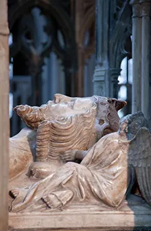 Bildhauerei Drucke: Enthüllung der Statue auf dem Grab des Königs Eduard II