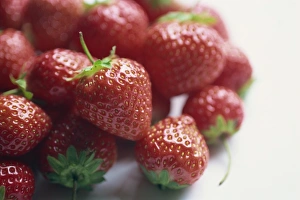 Blitzaufnahme von Erdbeeren