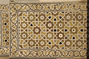 Uttar Pradesh Landmarks Drucke: Close-up of tilework