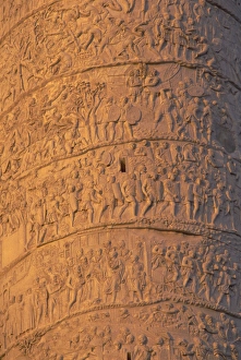 Rome Landmarks Europe Drucke: Close-up of Trajans Column