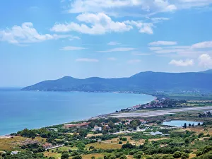 Samos Island Greece Drucke: Coast of Pythagoreio, elevated view