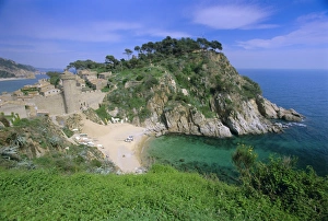 Spanish Mediterranean Coast Drucke: Coastline, Tossa de Mar